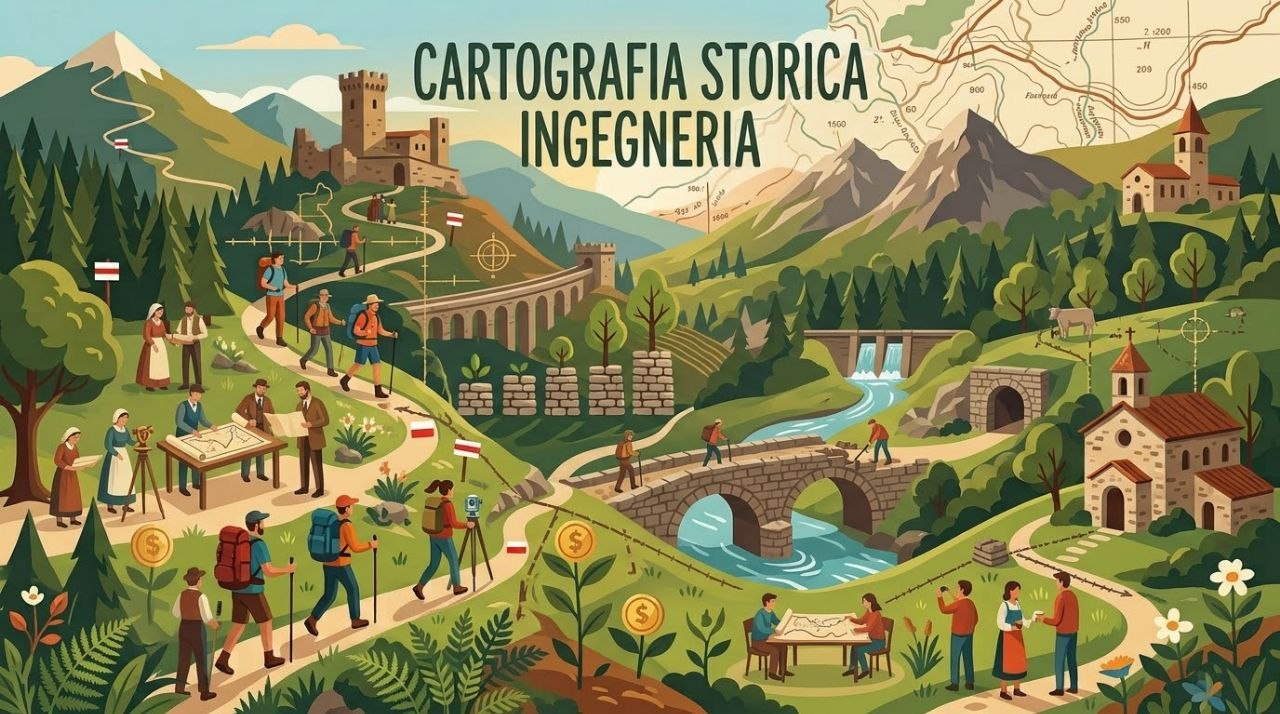Cartografia storica e rilievi ingegneristici dell'area di Santa Maria del Taro